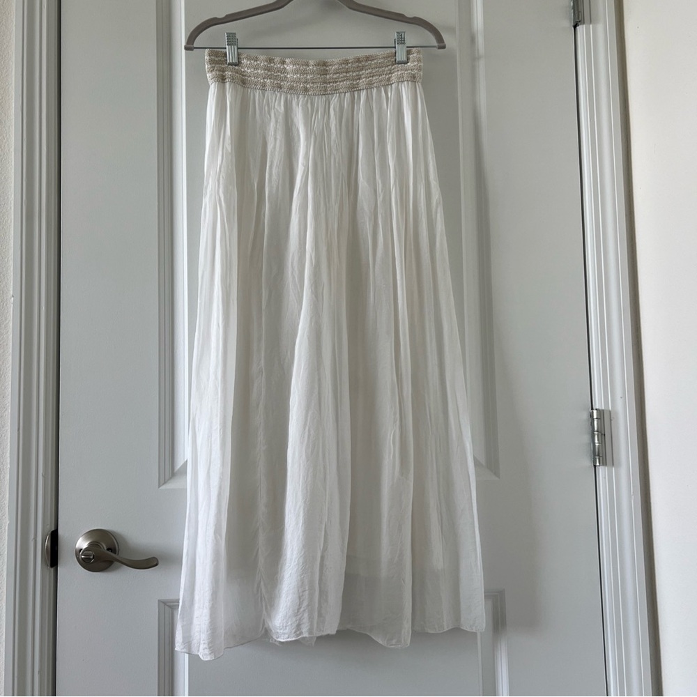 IOLO PRATO White silk Maxi Skirt S